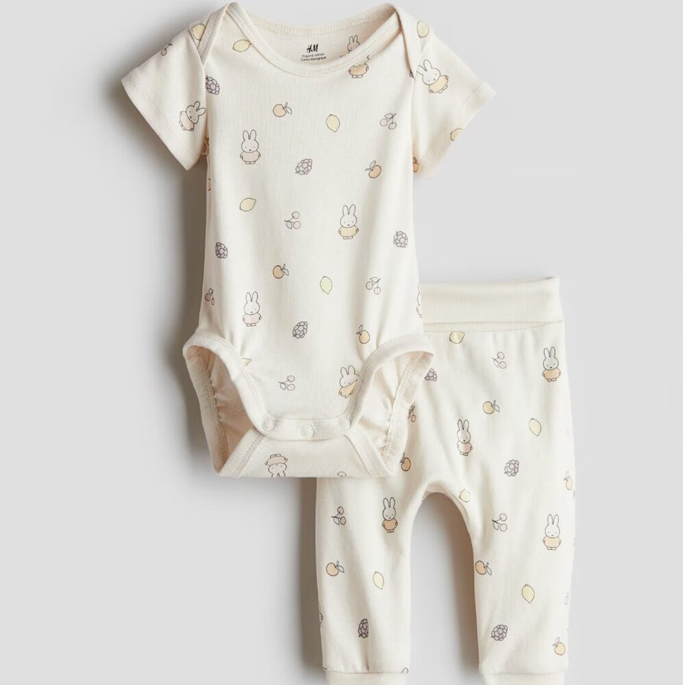 NWT Miffy 2-Piece Printed Cotton Set
